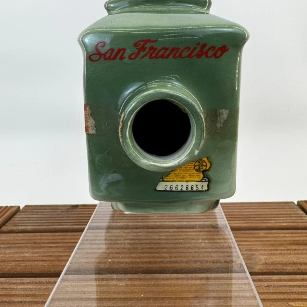 Jim Beam San Francisco Cable Car Ceramic Decanter Vintage Collectible